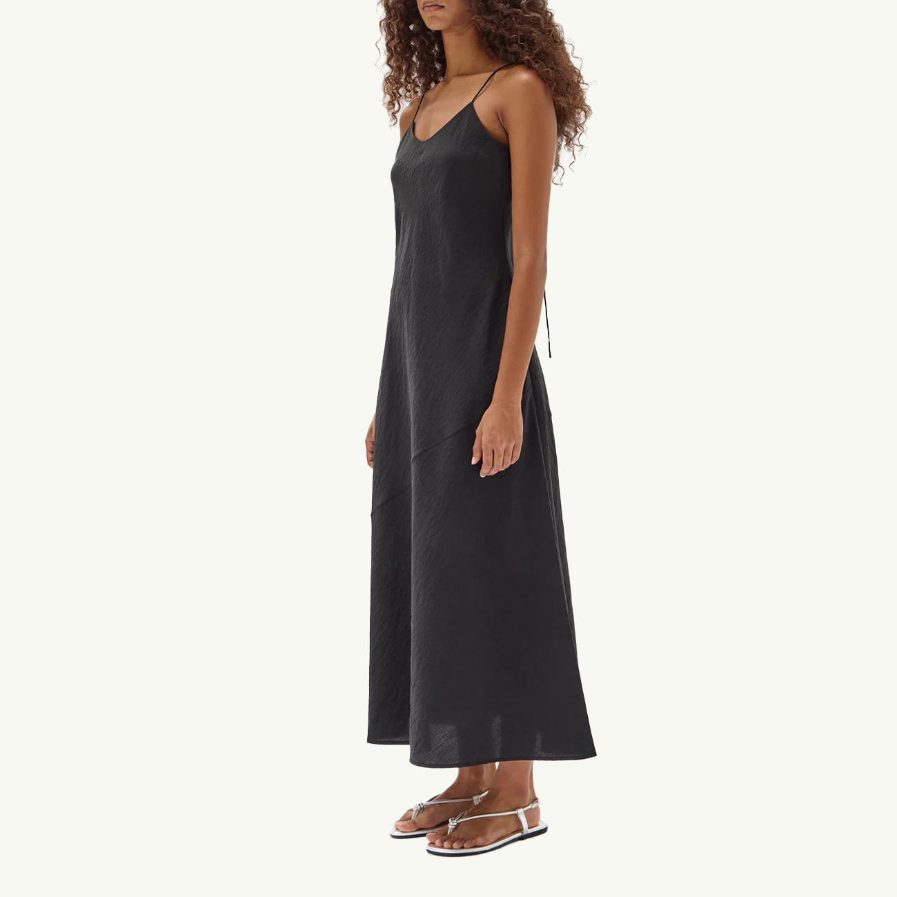 Heather Silk Blend Maxi Dress - Black