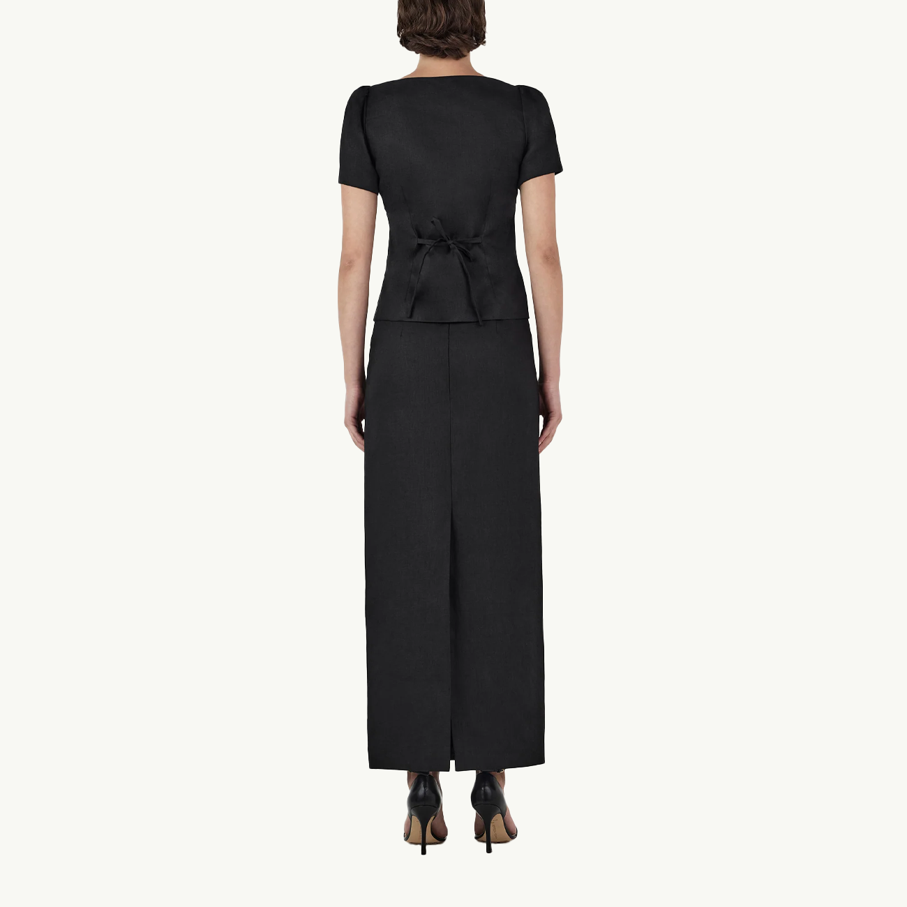 Sellar Linen Top - Black