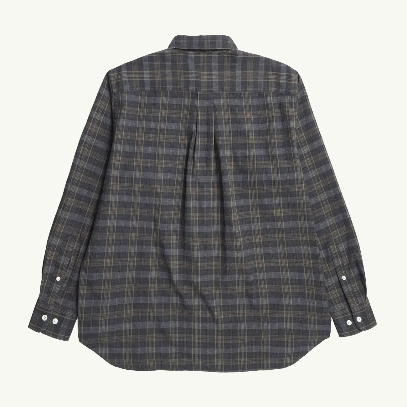 Ole Oversized Wool Check Shirt - Charcoal Grey