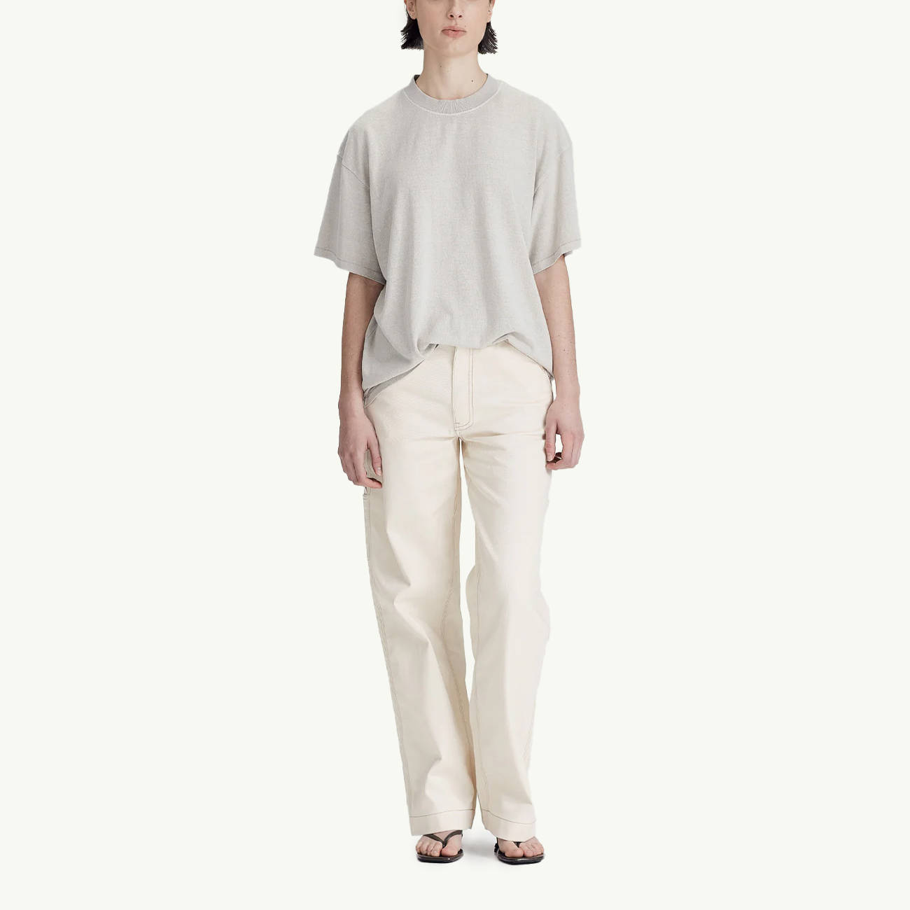 Women's Hemp Boy Tee - Vintage Stone