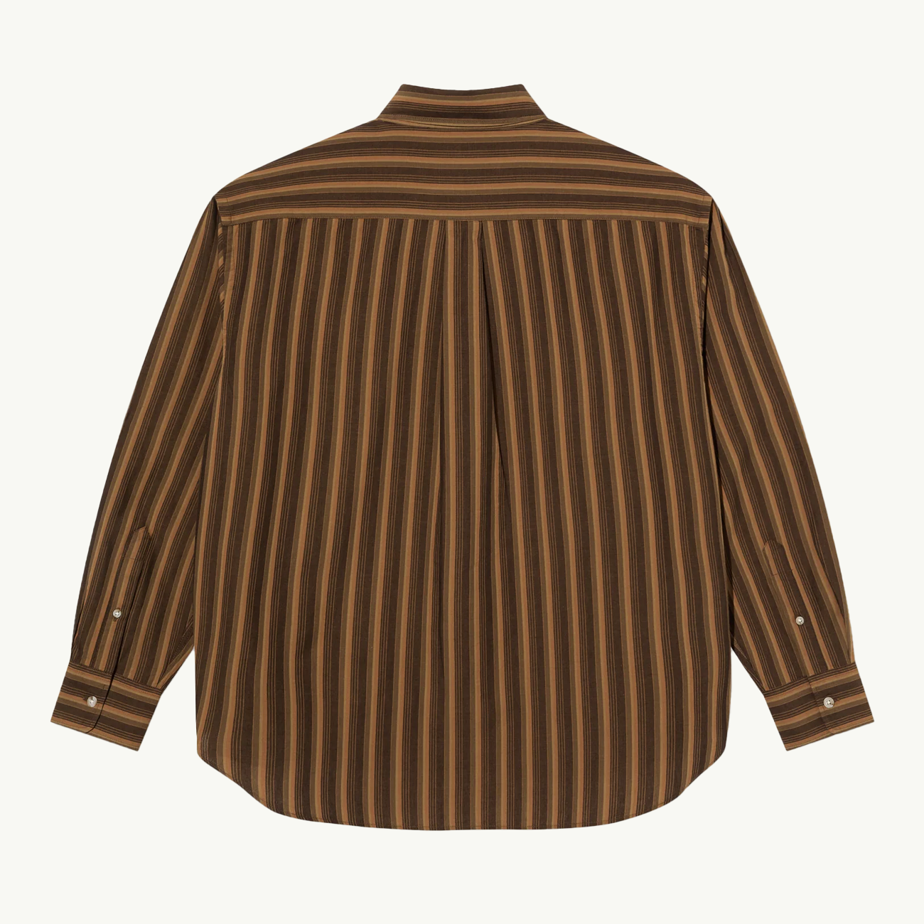 Ben LS Shirt - Brown Stripes