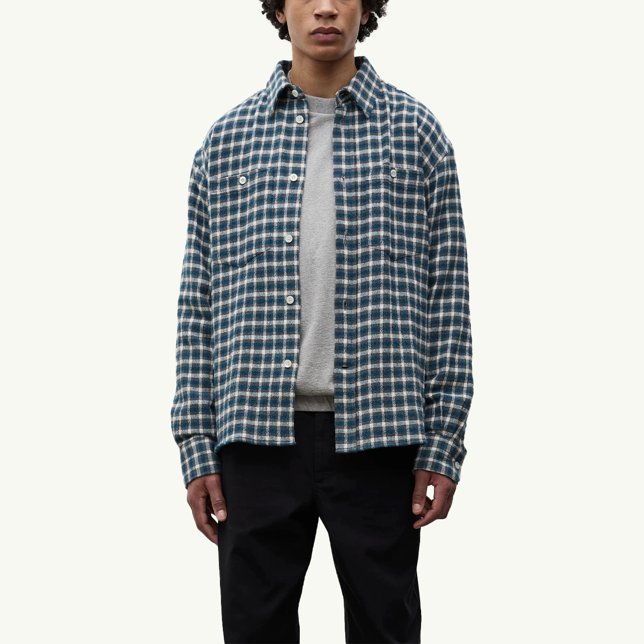 Falster Heavy Check Shirt - North Sea