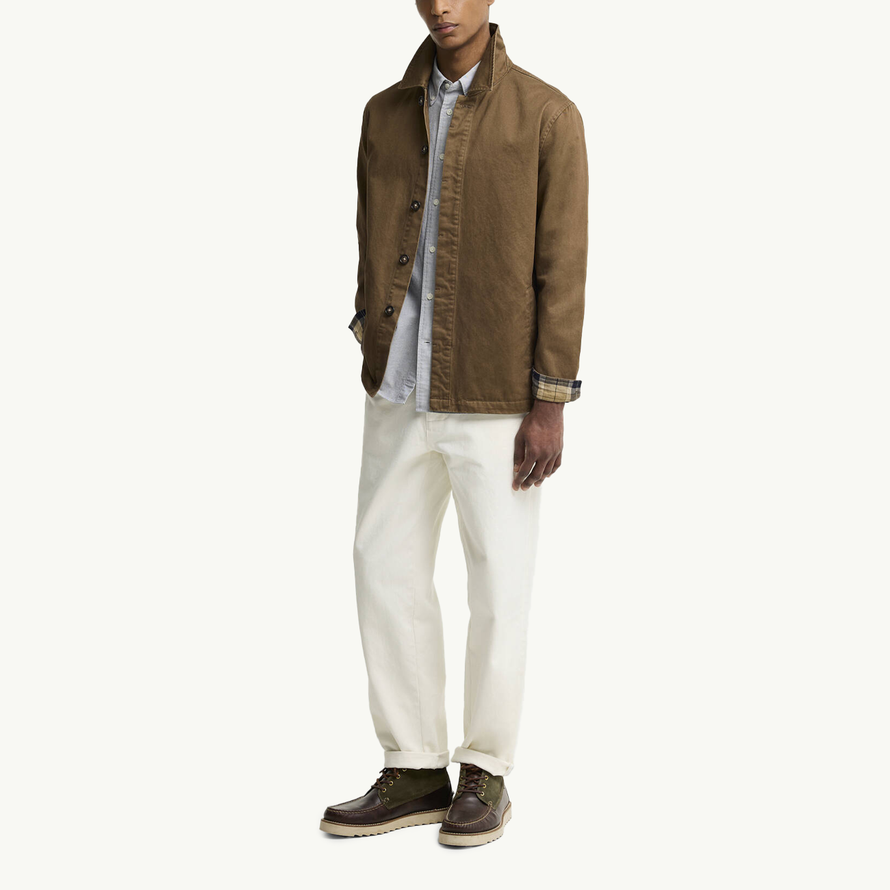 Yorklane Twill Overshirt - Dark Sand