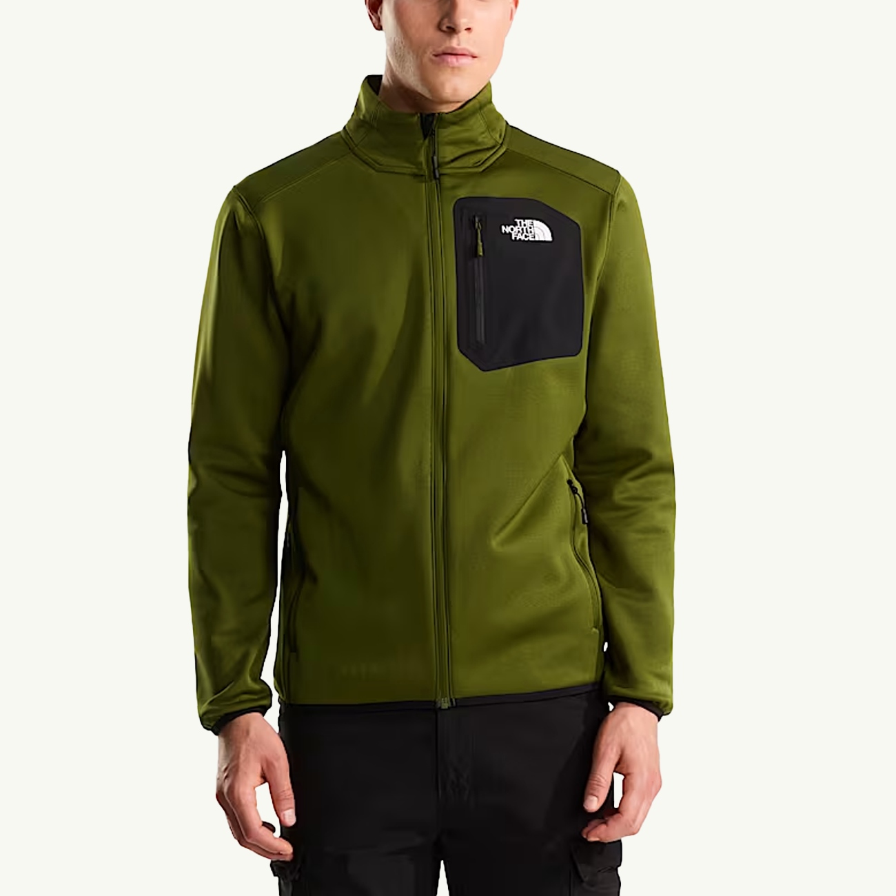 Crest Full Zip Fleece - Woodland Green/TNF Black