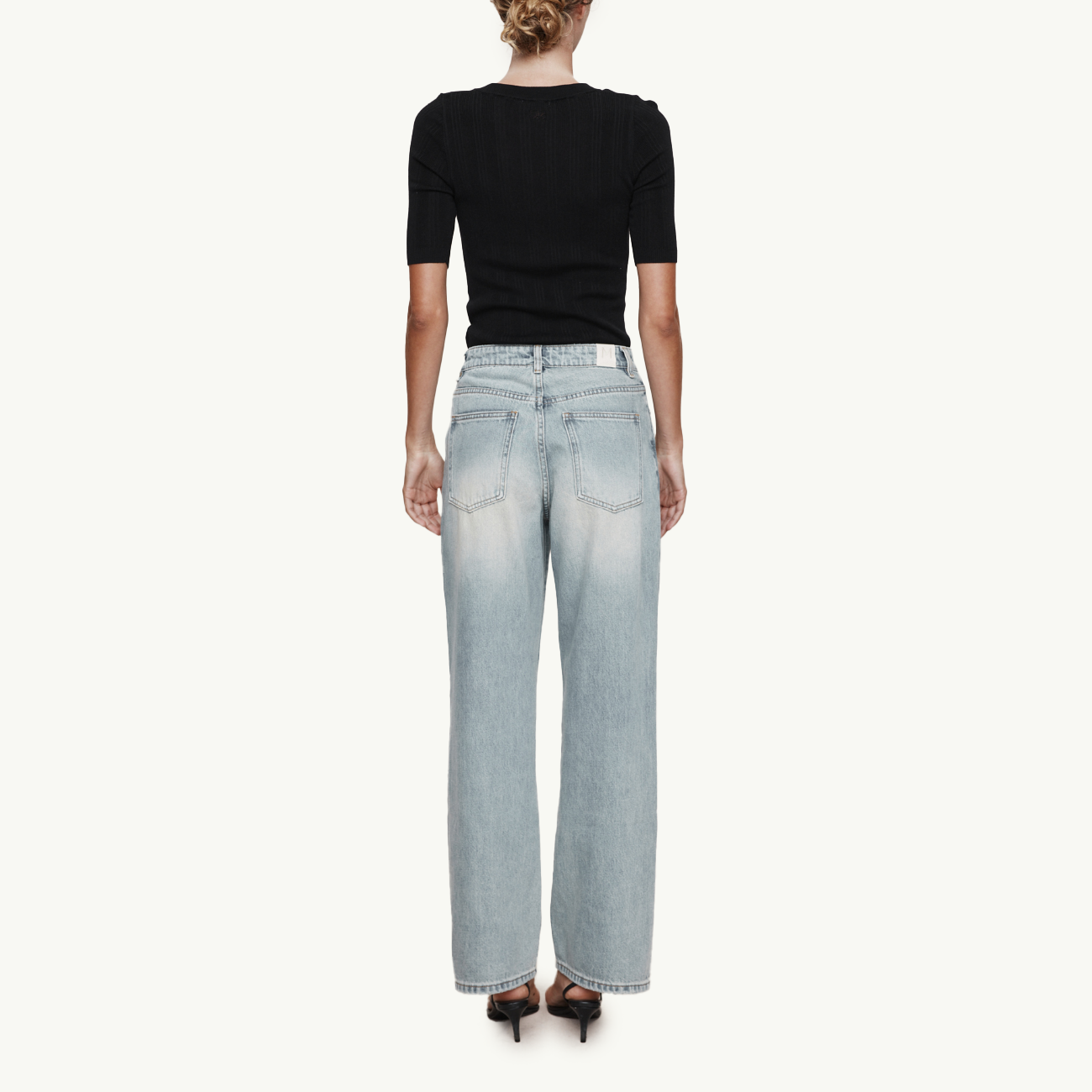 Wide Leg Jean - Faded Blue
