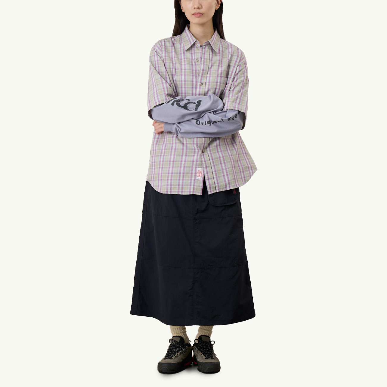 Nylon Utility Skirt - Black