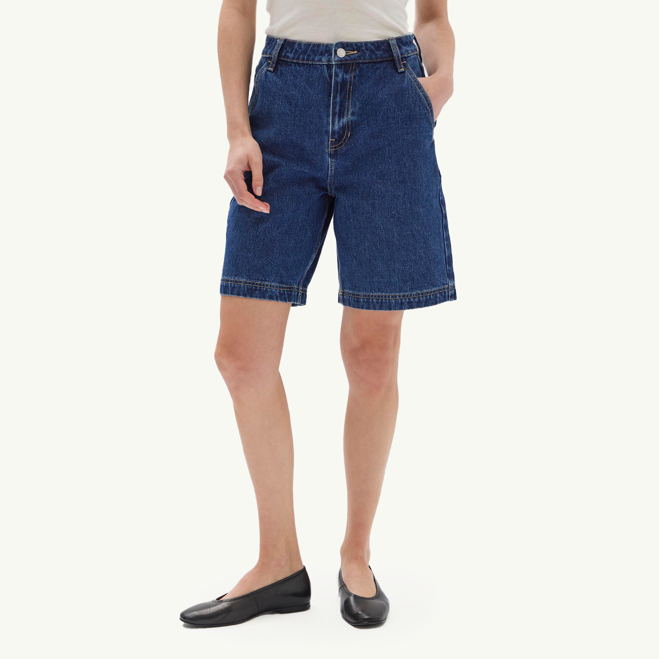 Women's Longline Denim Short - Heritage Blue