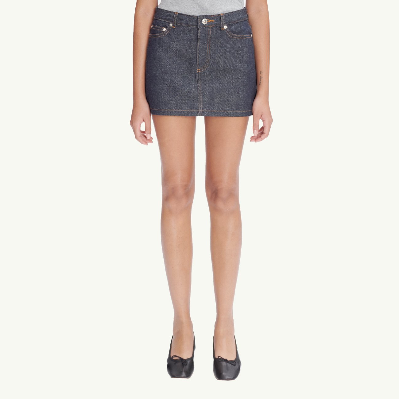 Women's Denim Mini Skirt - Indigo