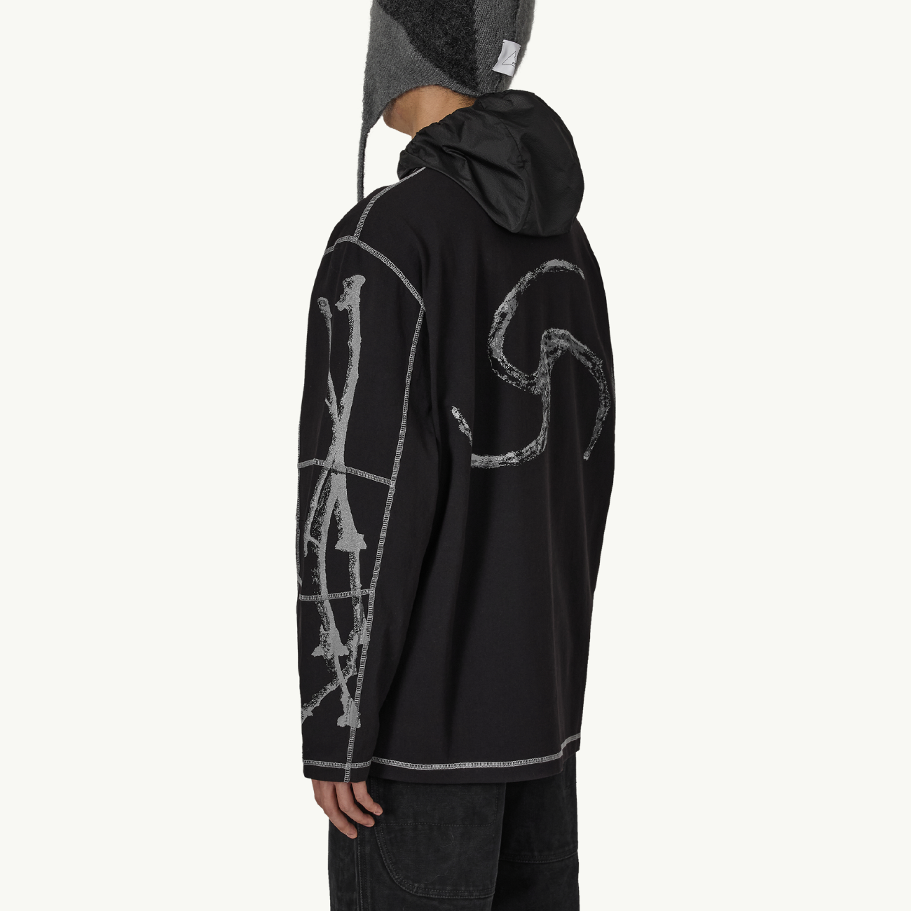 Sticks Stitch Organic Long Sleeve - Black