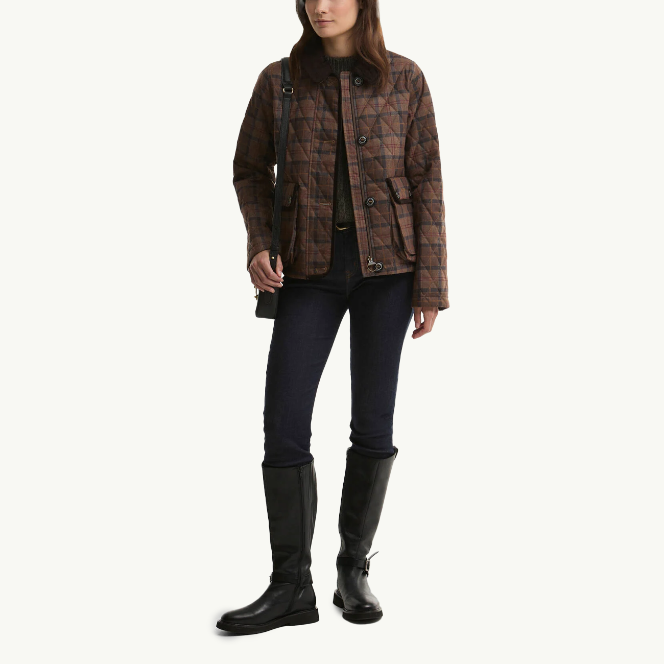 Loudon Quilted Jacket - Muted Tartan