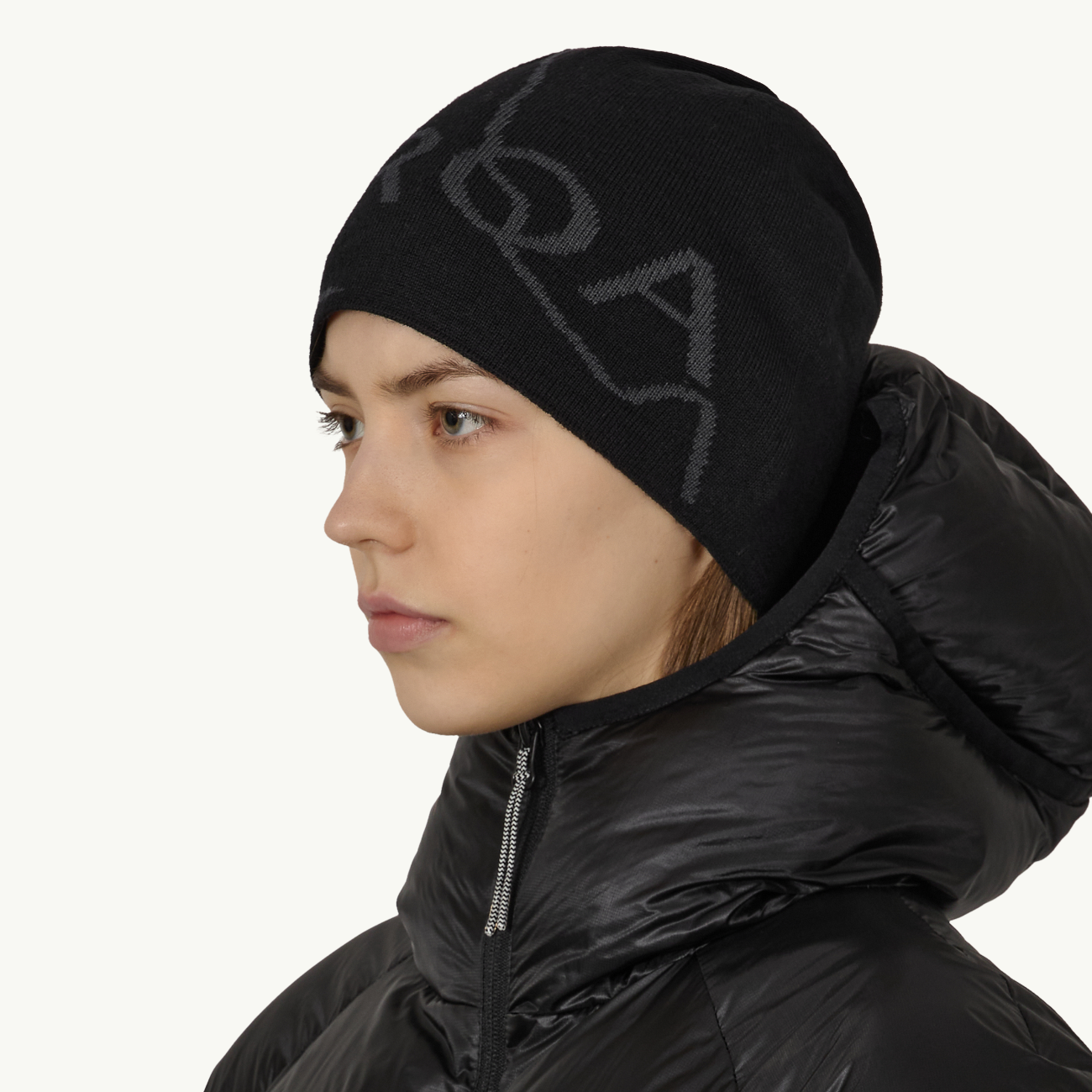 Logo Wool Beanie - Black