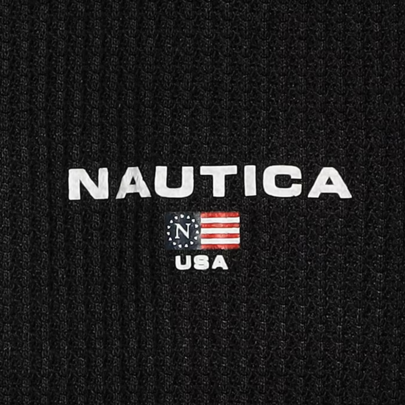 Waffle Henley Short Sleeve Tee - Black