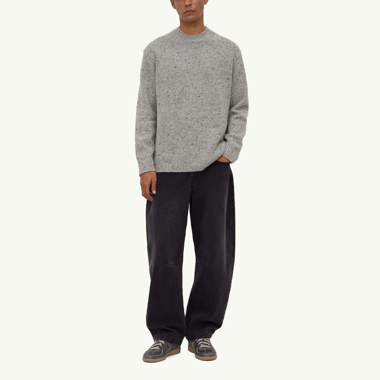 Lief Wool Blend Knit - Grey Marle