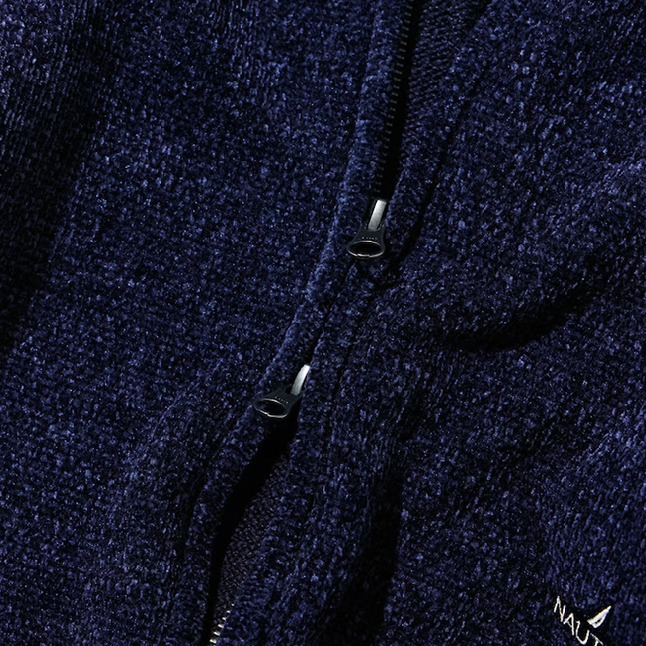 Mall Yarn Sweater Zip Hoodie - Dark Navy