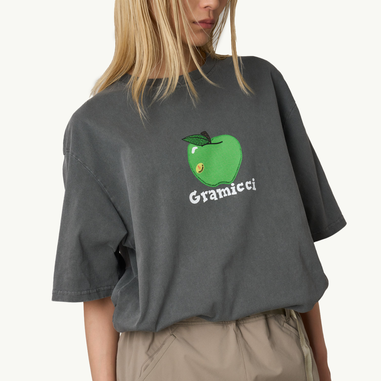 Apple Tee - Charcoal Pigment