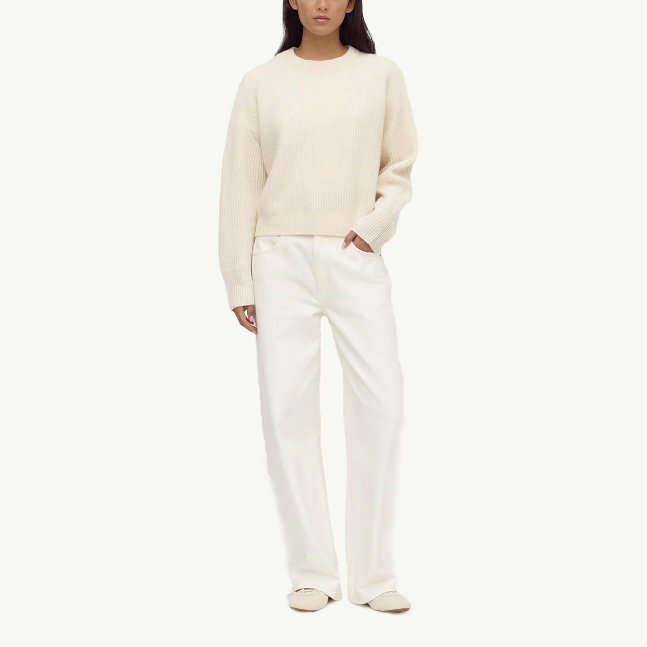 Amerie Cashmere Knit Jumper - White