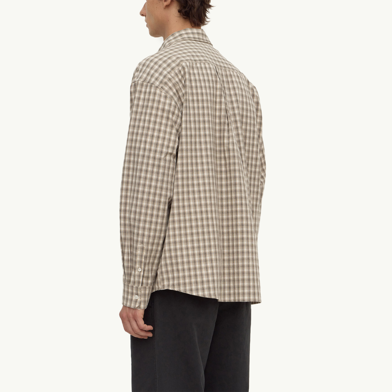 Eddie Check Long Sleeve Shirt - White/Grey