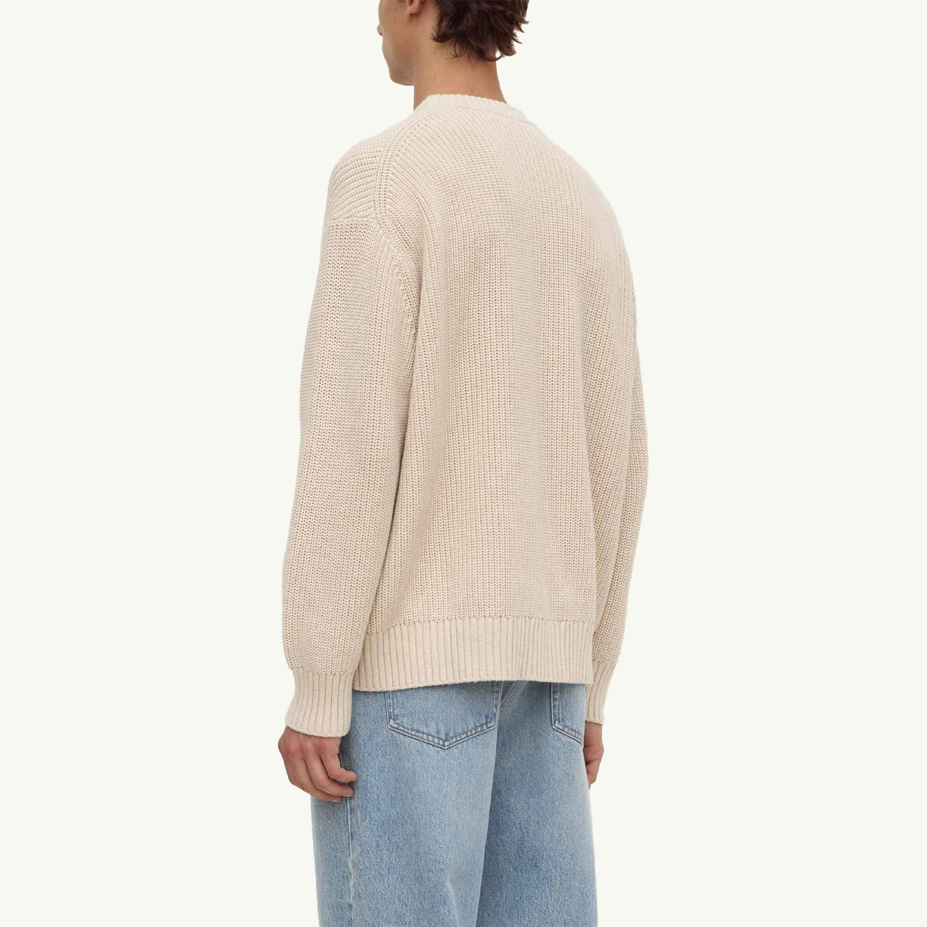 Carson Cotton Rib Knit - Oat Marle