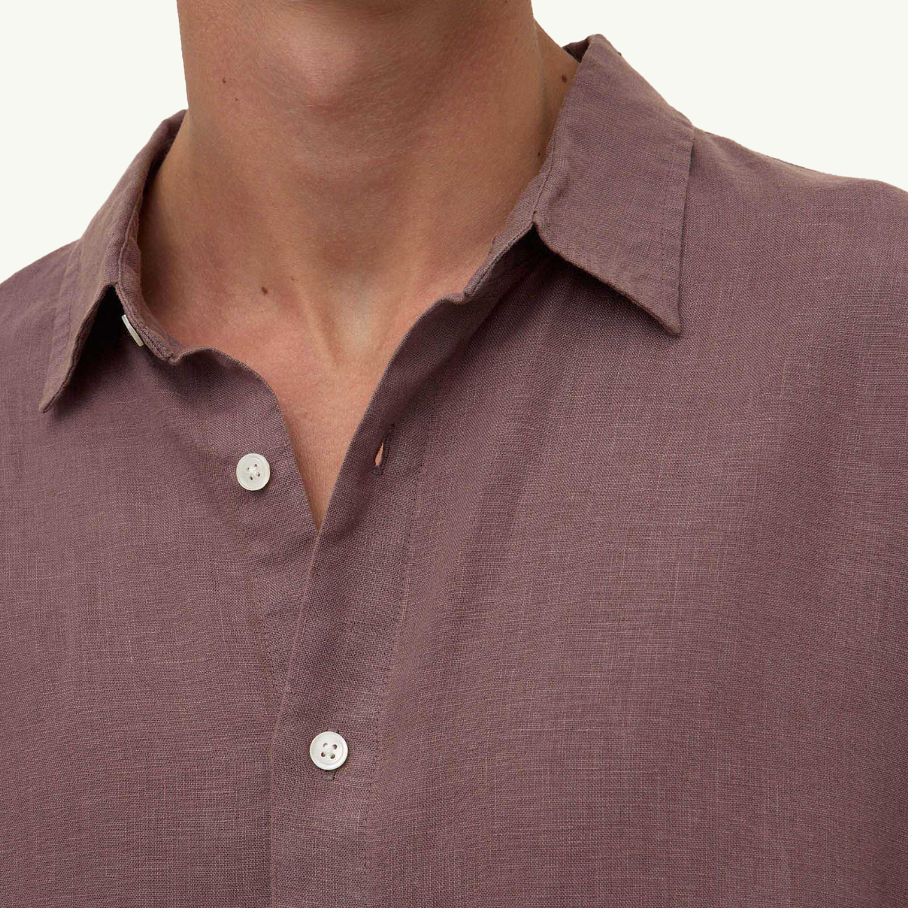 Everyday Linen LS Shirt - Plum