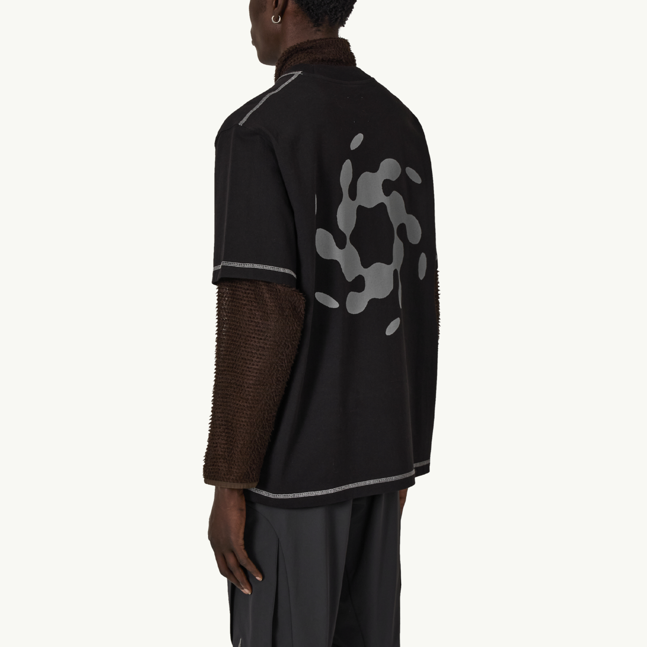 Info Stitch Organic T-Shirt - Black