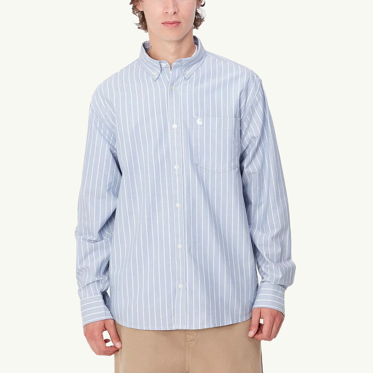 LS Dowlen Shirt - Dowlen Stripe/Bleach/White