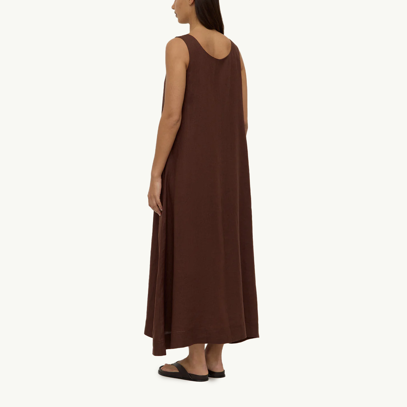 Maree Linen Maxi Dress - Espresso