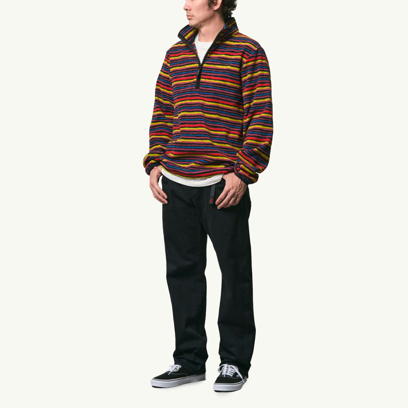 Thermal Fleece Pullover - Multi Stripe