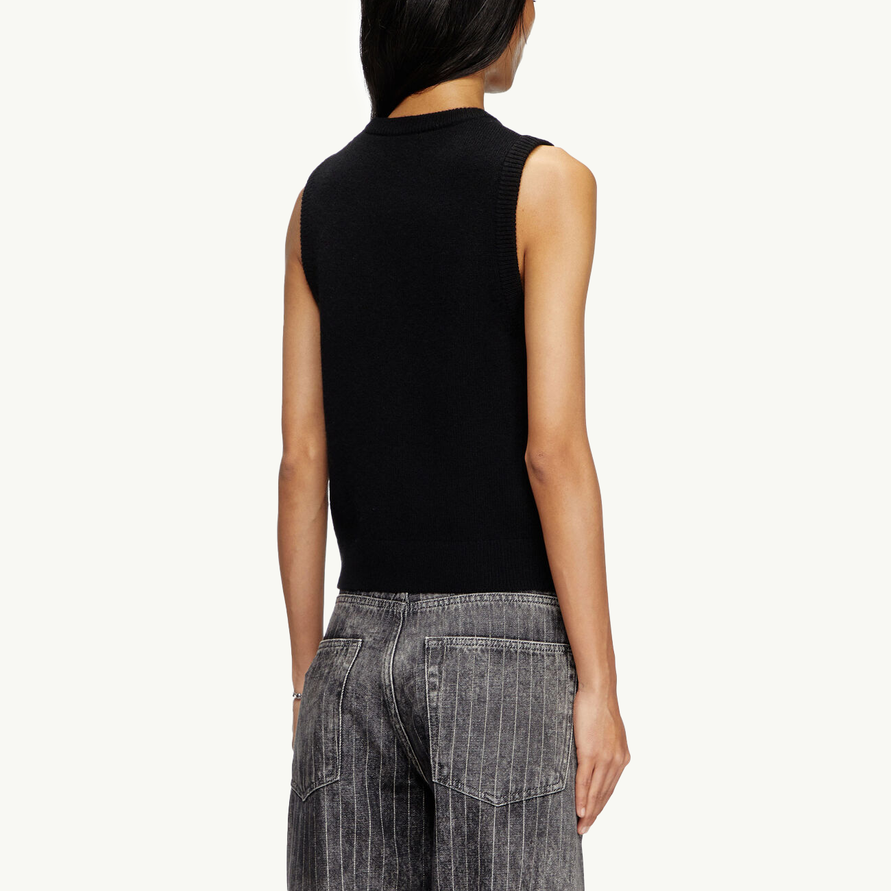 M-Argarin-Sl Knitted Tank Top - Black