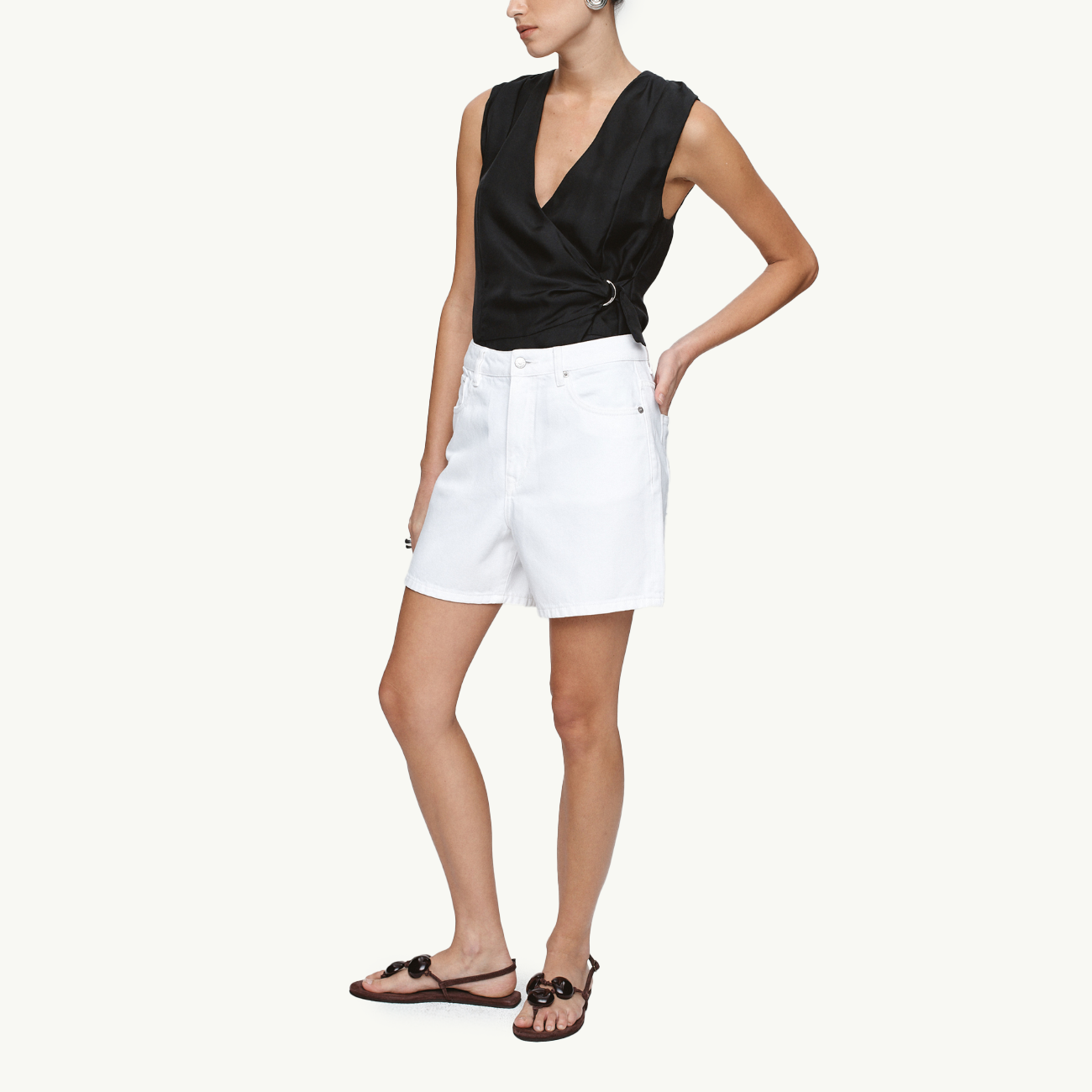 Classic Jean Short - Blanc