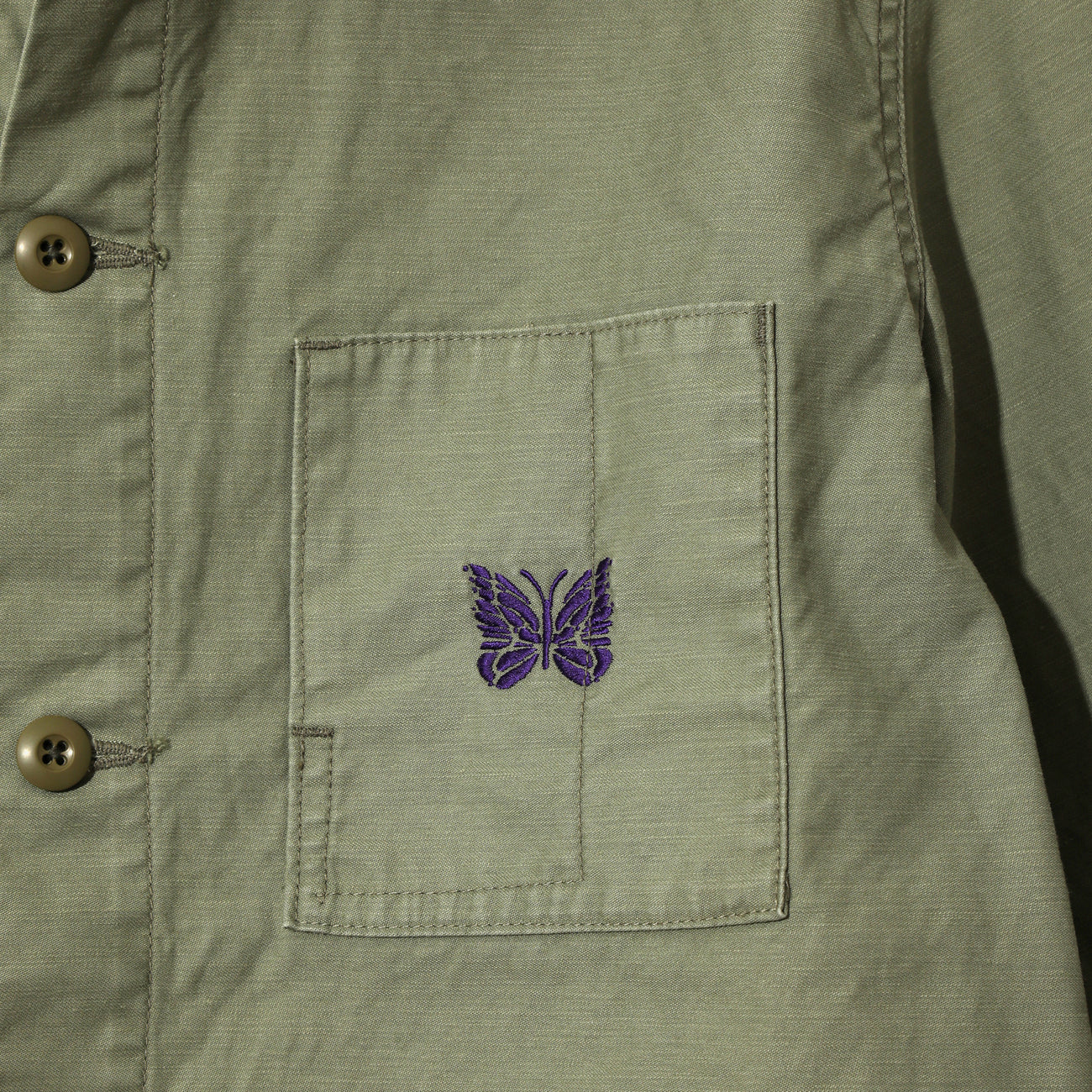 Reversed Sateen Coverall Jacket - Olive