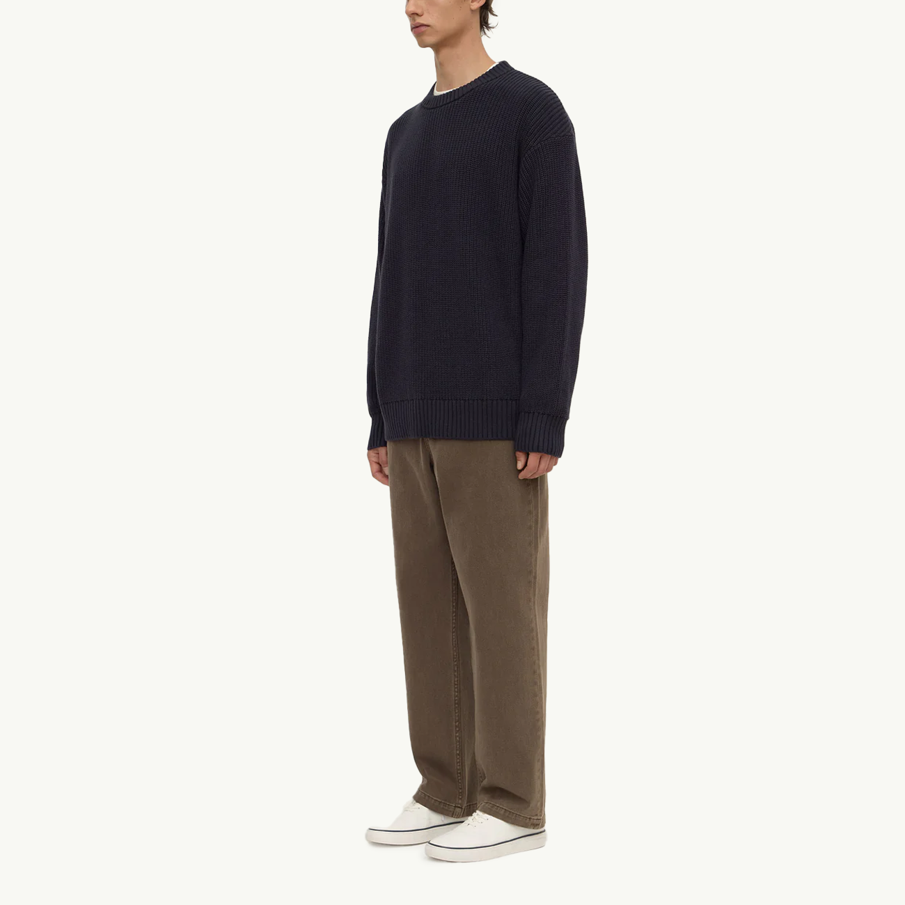 Carson Cotton Rib Knit - True Navy