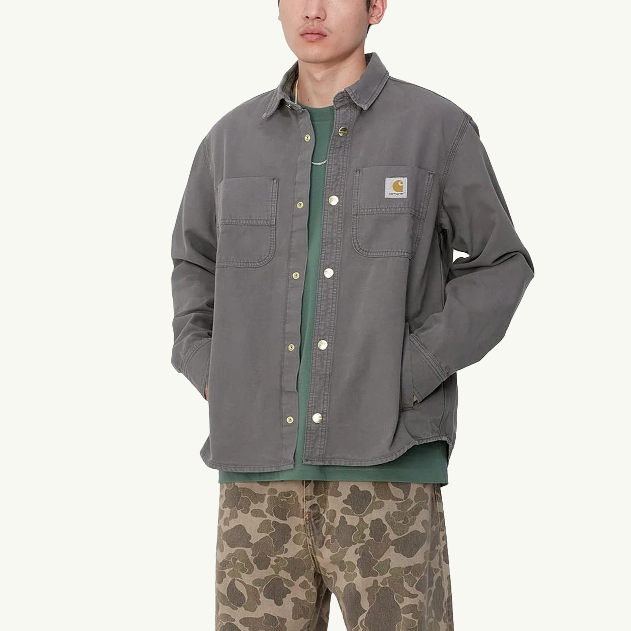 Conra Shirt Jacket - Graphite Stone Dyed