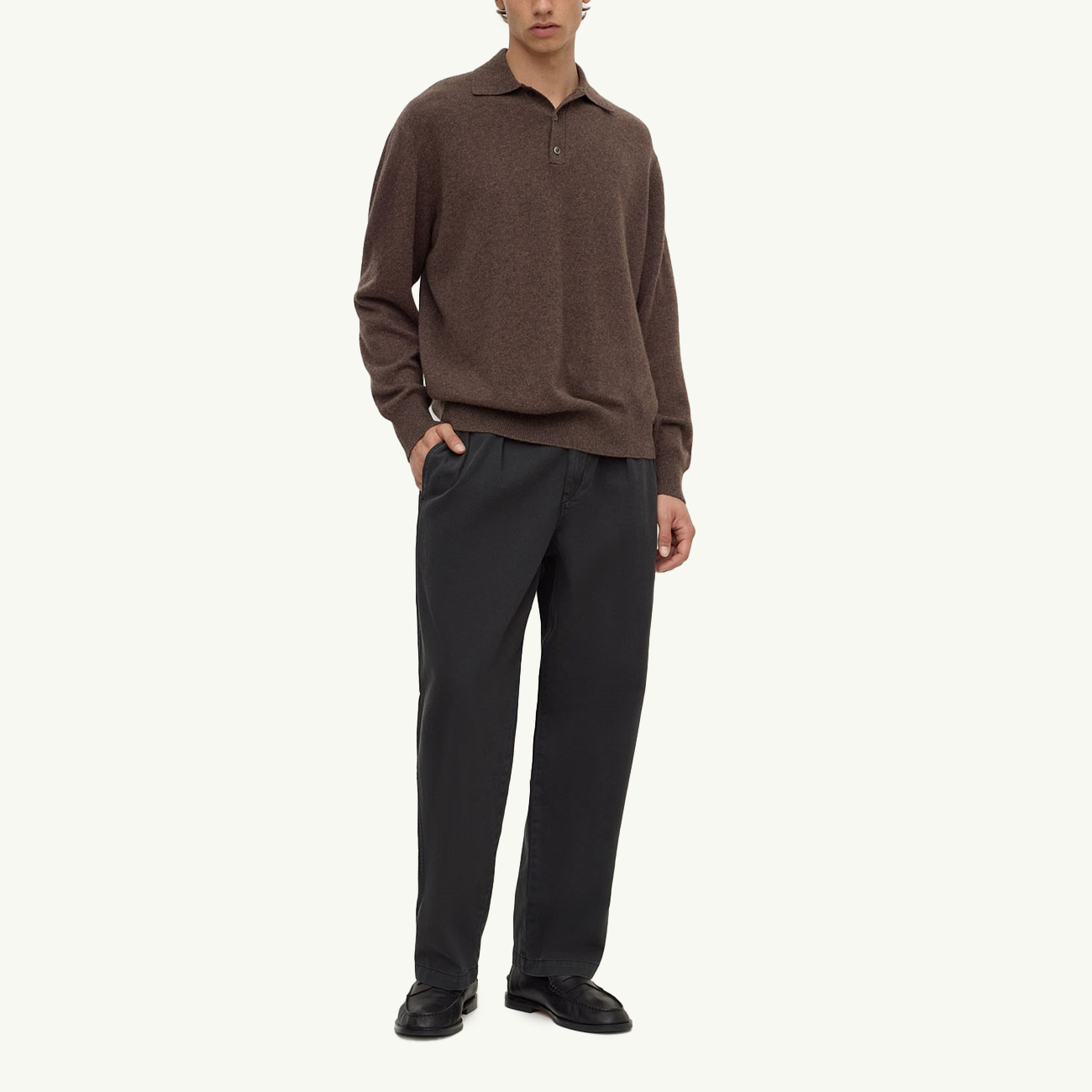 Cashmere Polo - Ganache Marle
