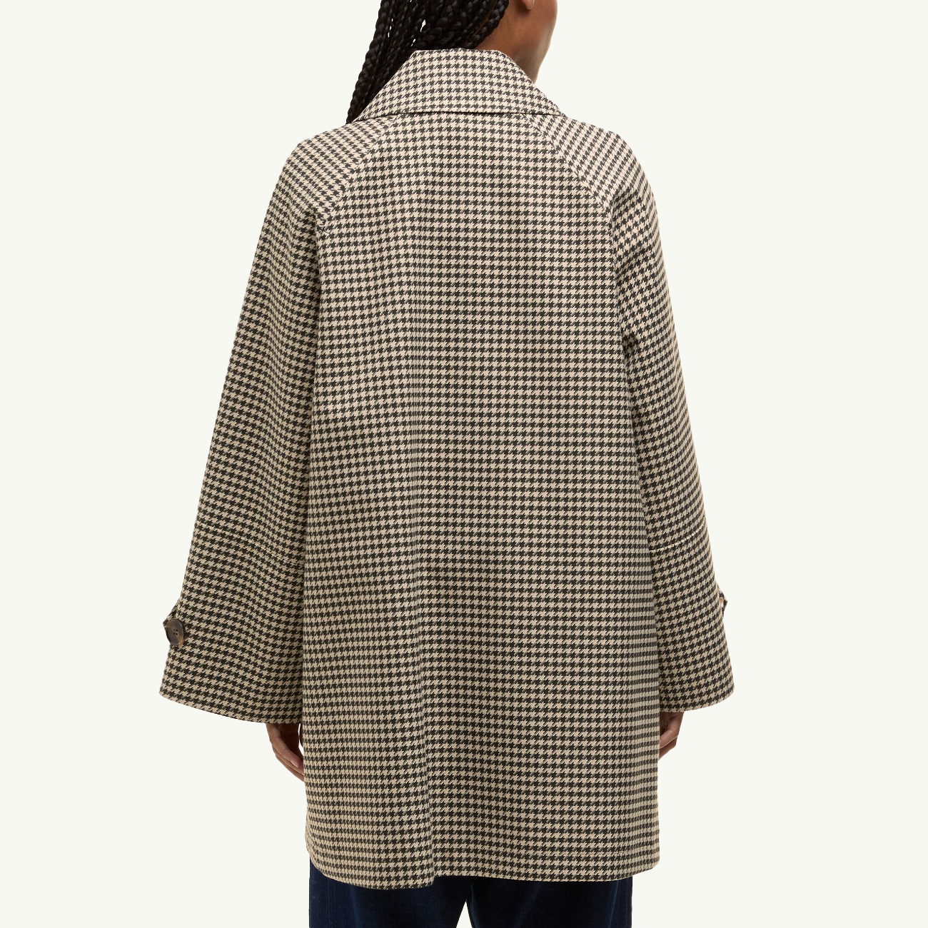 Kennedy Check Showerproof Jacket - Sage Houndstooth/Mist
