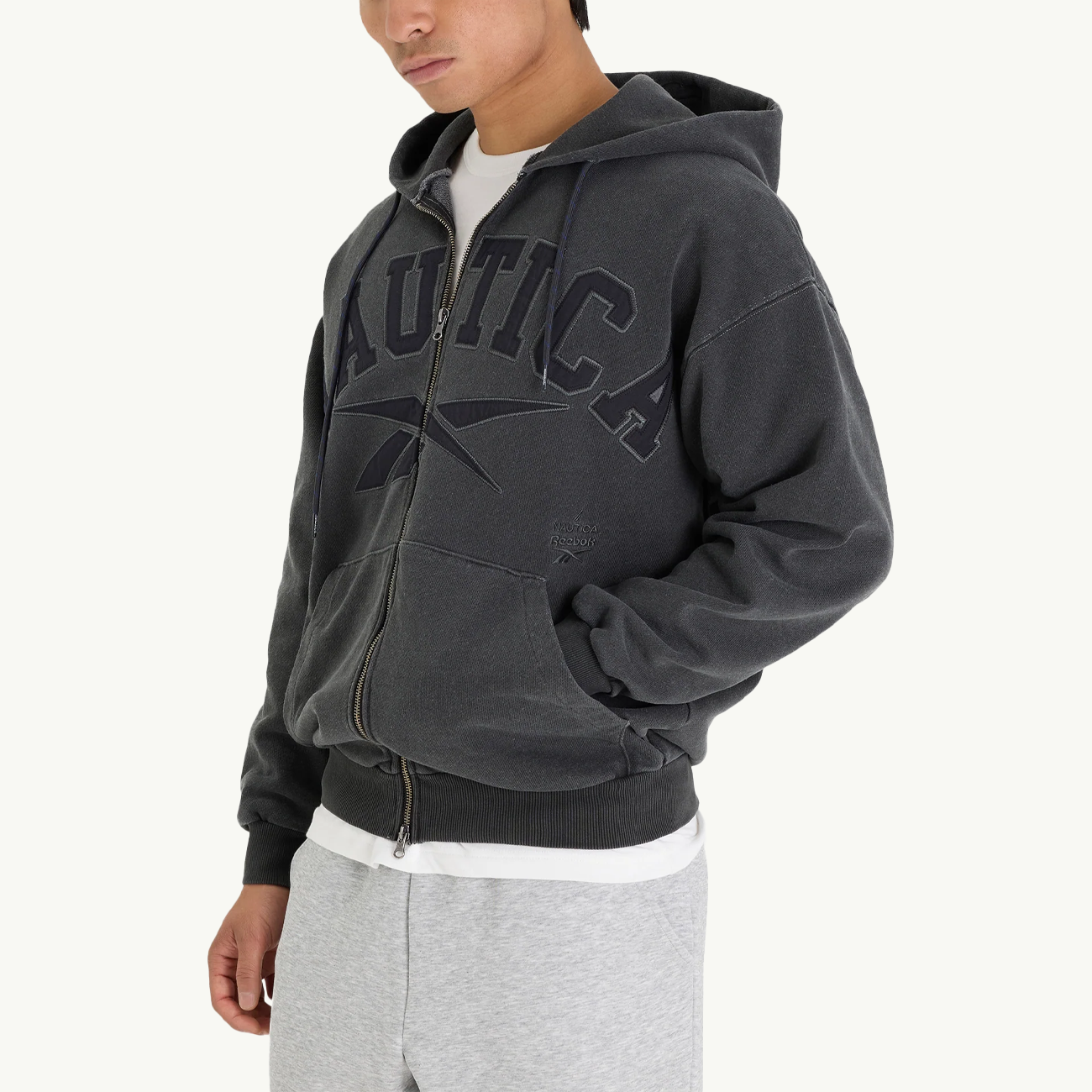 Nautica Japan x Reebok Pigment Dyed Zip Hoodie - Black