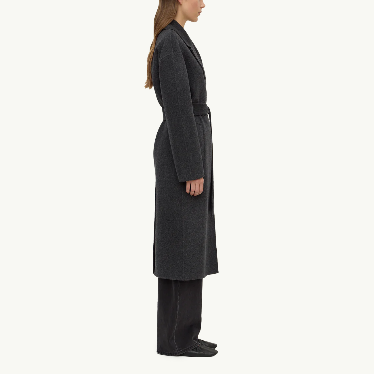 Ivy Wool Coat - Charcoal Marle