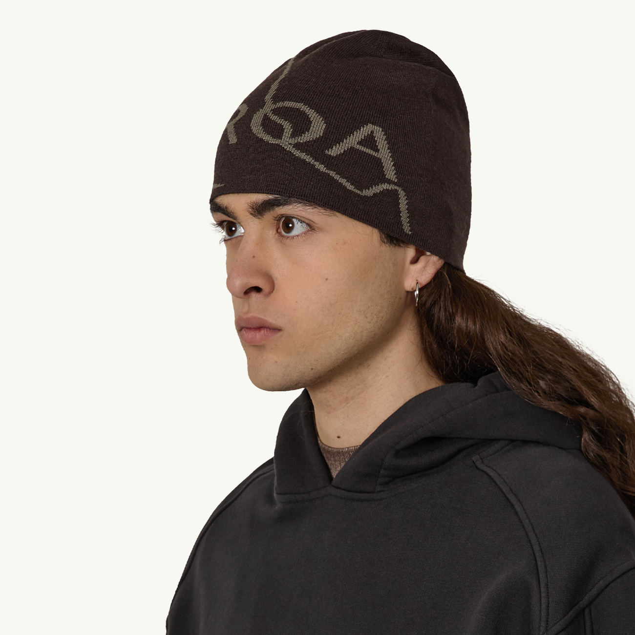 Logo Wool Beanie - Brown