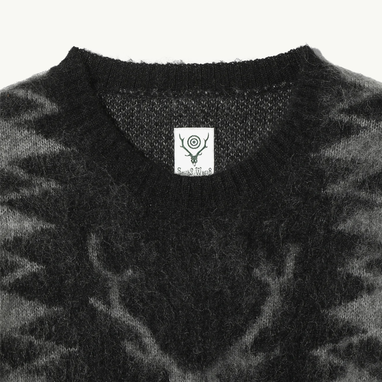 Mohair Crew Neck Sweater - Black