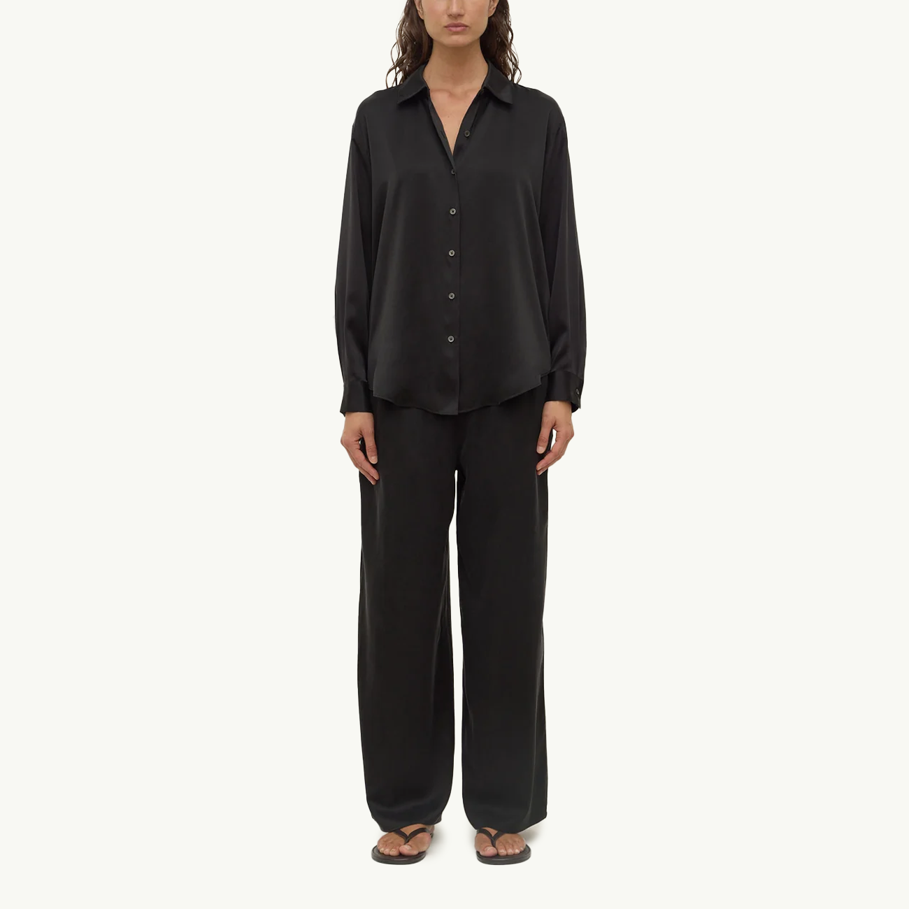 Pippa Silk Pant - Black
