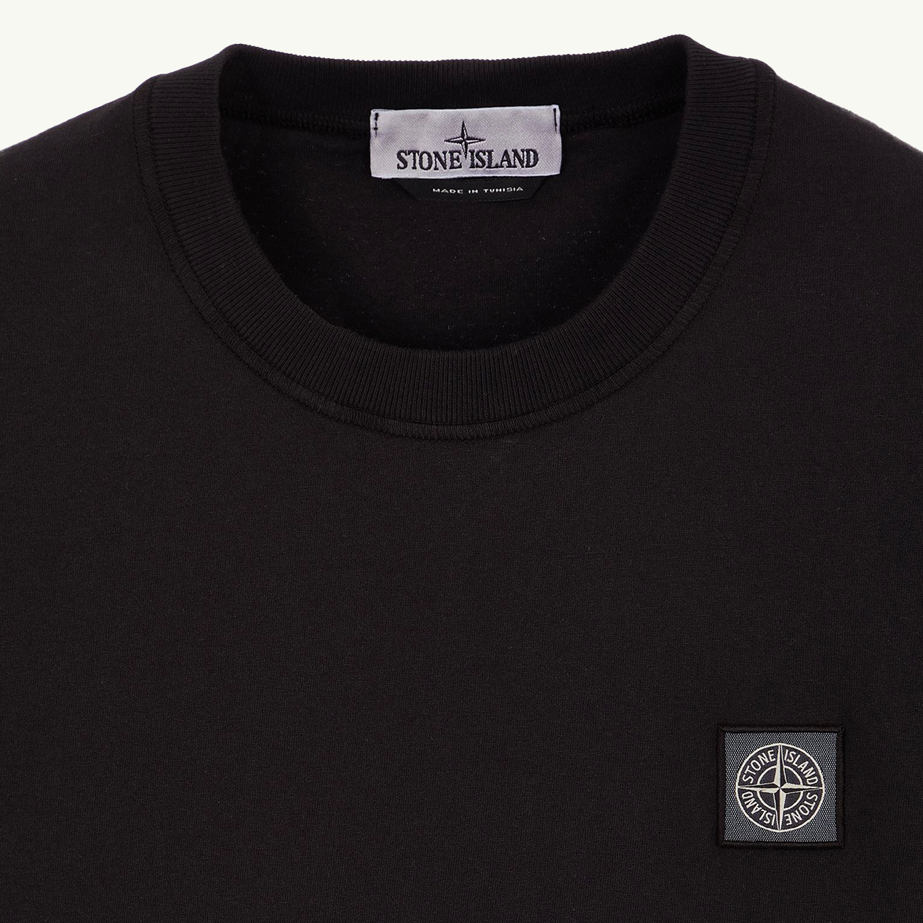 T-Shirt SS Compass Patch Overlock - Black 2979
