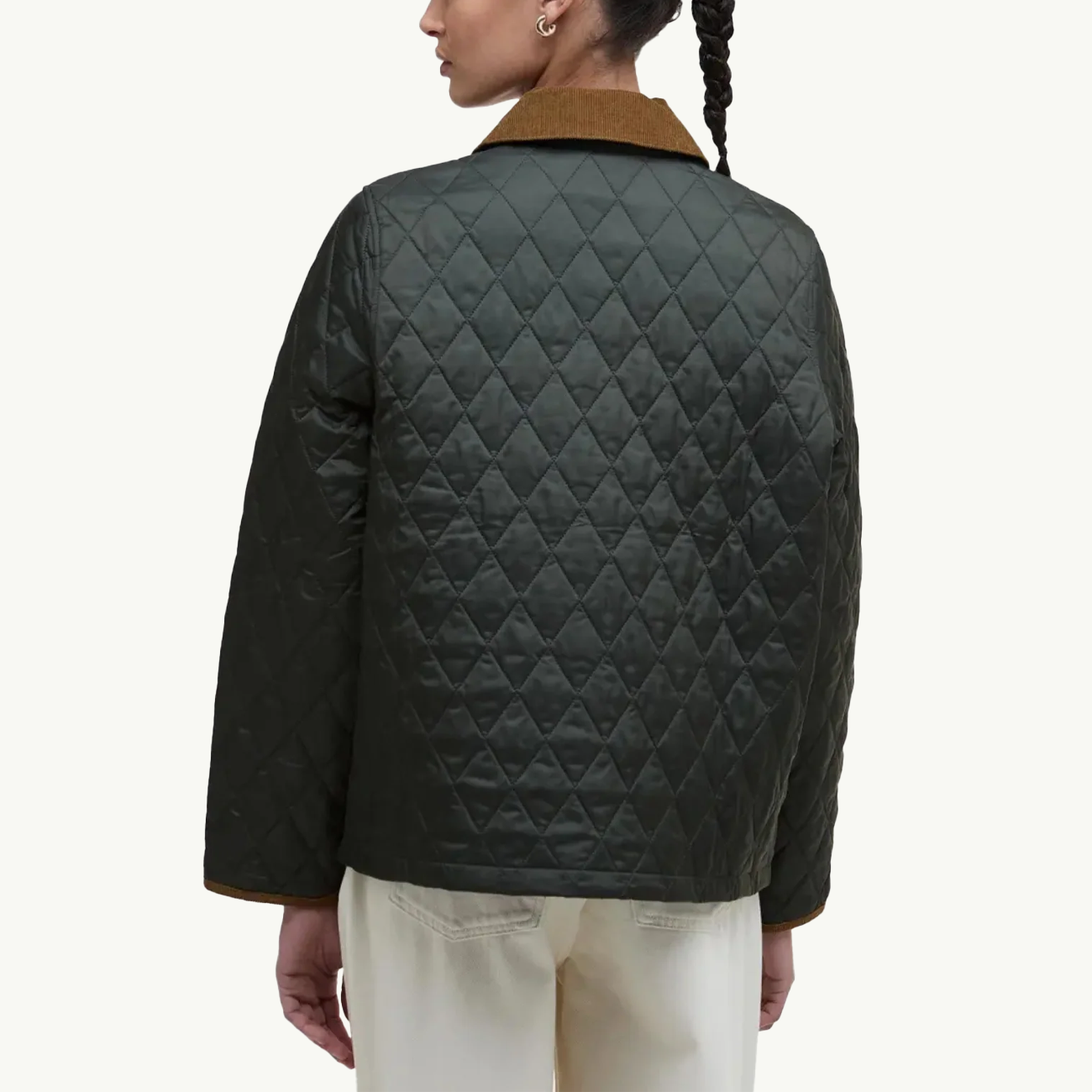 Icons Cropped Liddesdale Quilted Jacket - Sage/Ancient