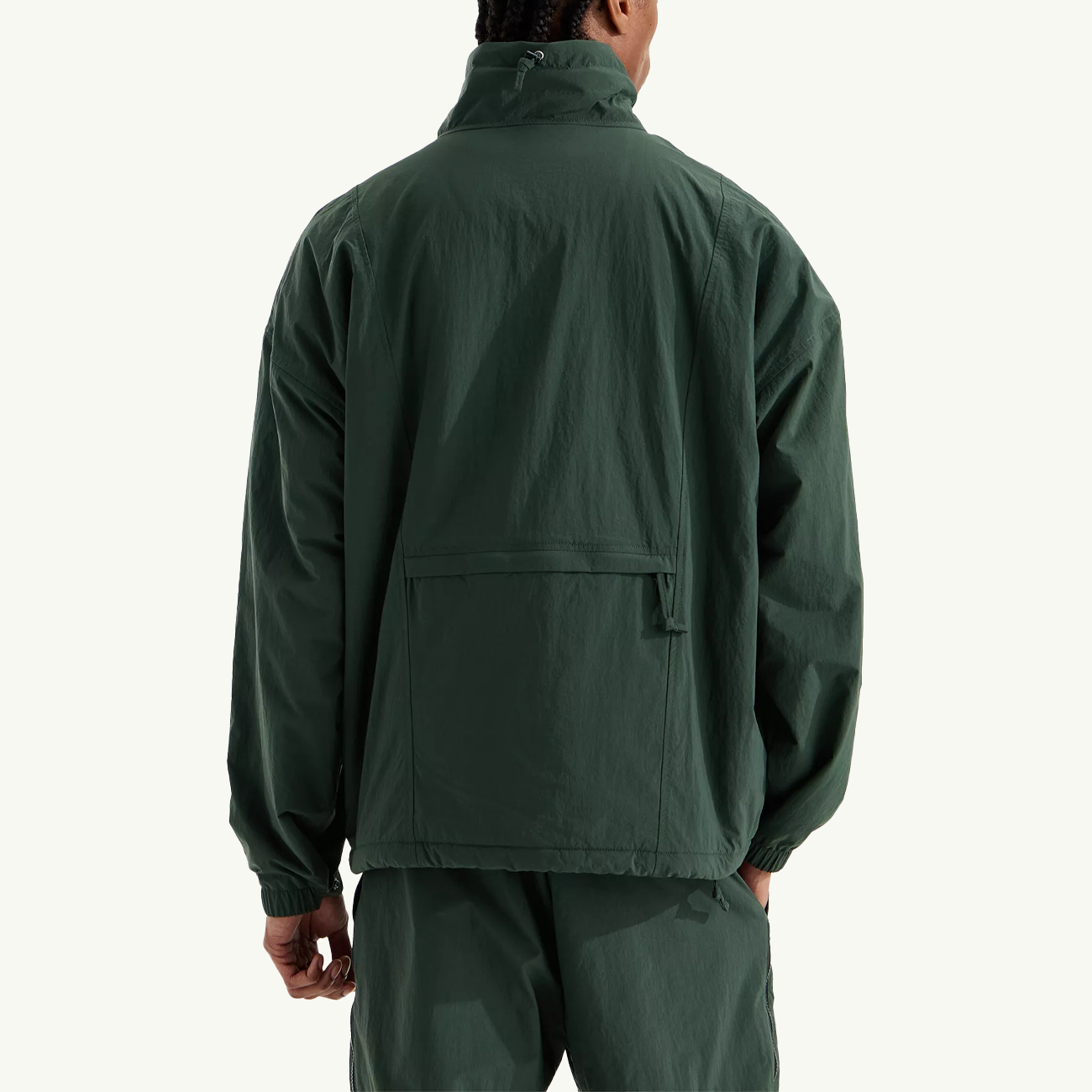 Red Box Nylon Fleece-Lined Jacket - Bottle Green