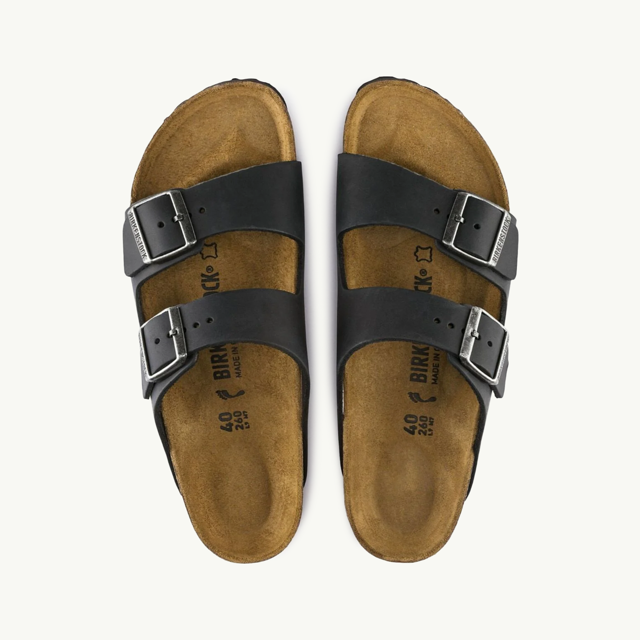 Arizona Oiled Leather Narrow - Black