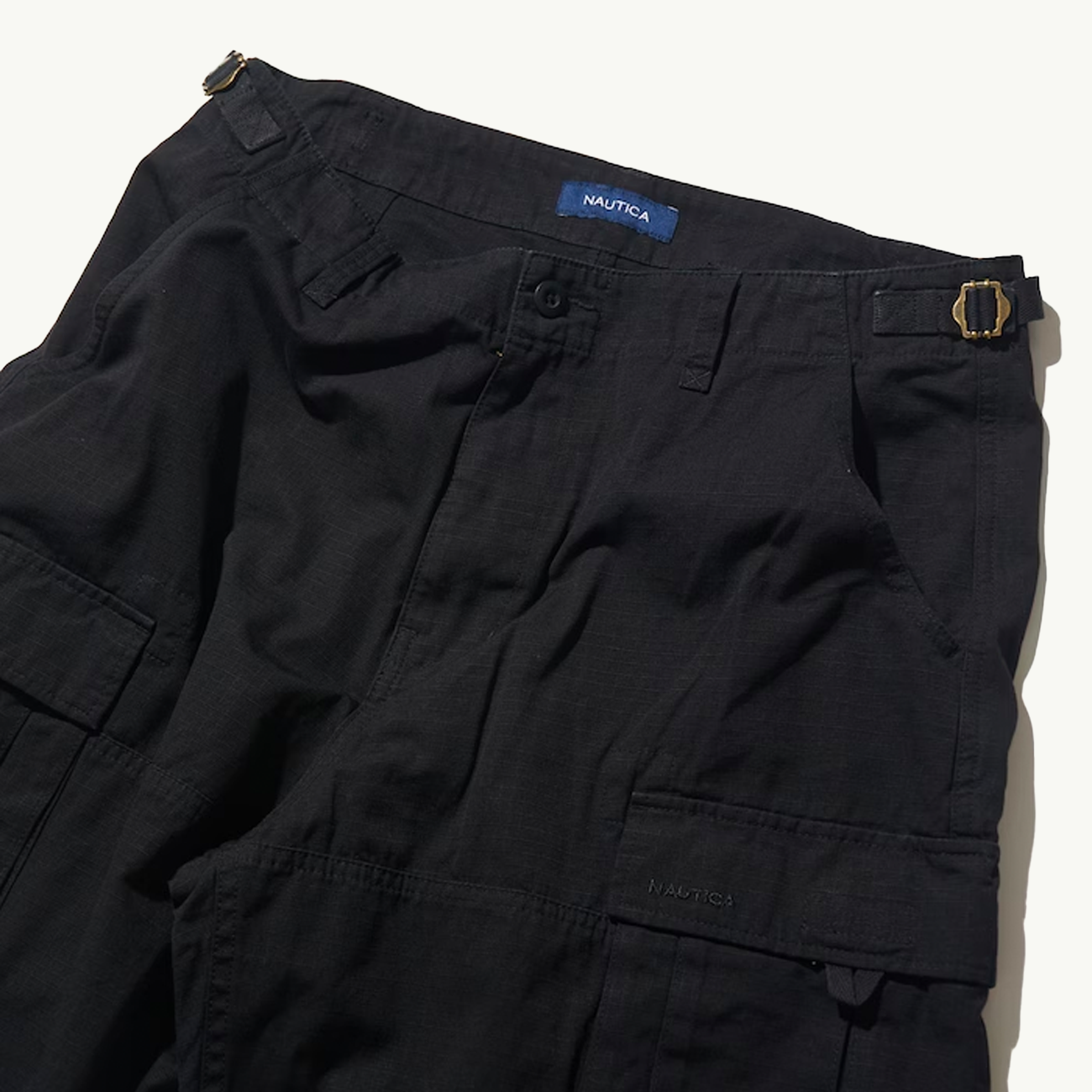 Straight Fit Cargo Pants - Black