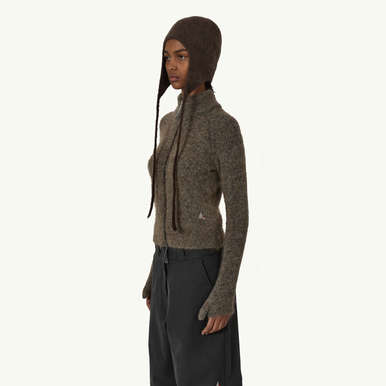 Bonnet Mohair Beanie - Brown