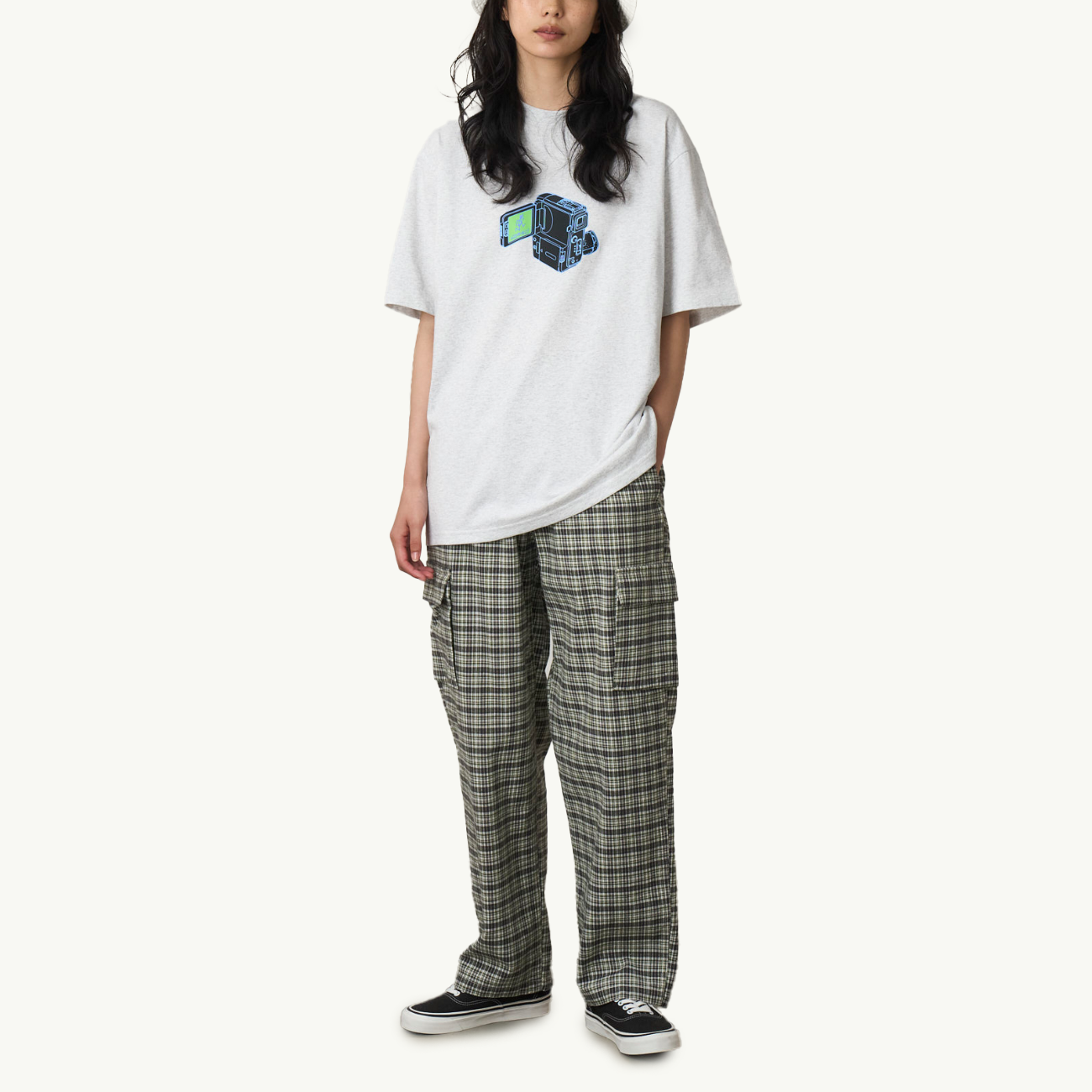 Camcorder Tee - Heather Ash