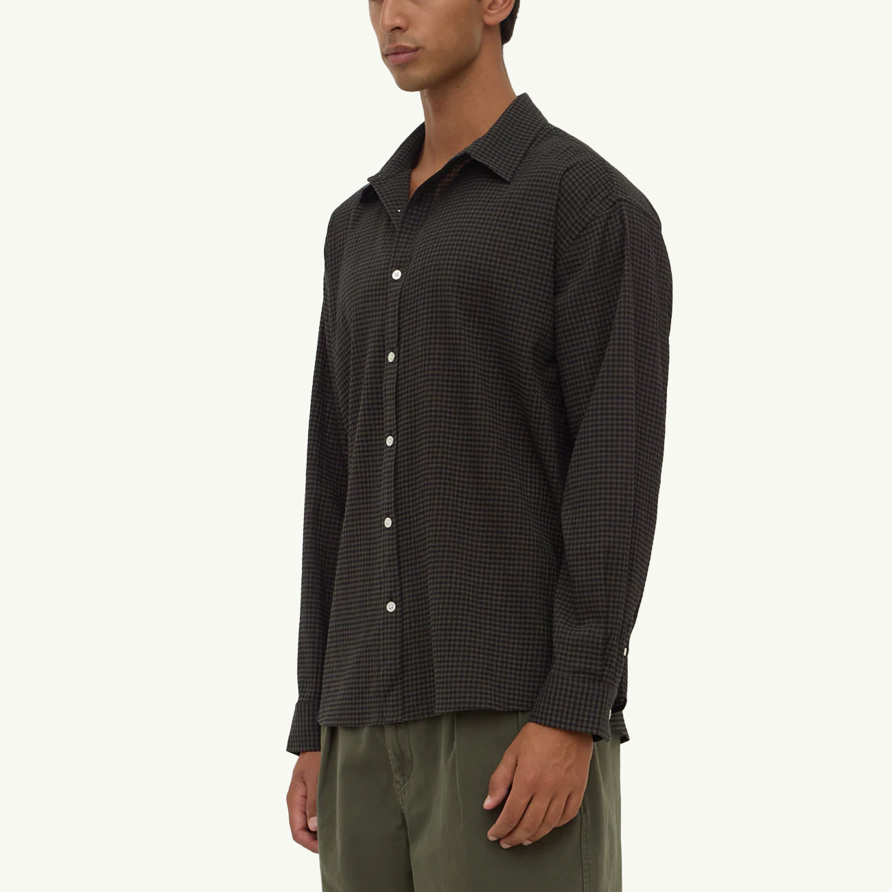 Murphy Longsleeve Shirt - Moss/Black
