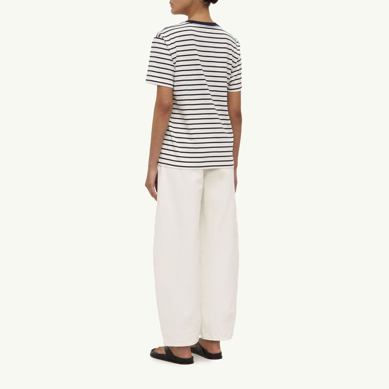 Leony Stripe Tee - True Navy/Antique White