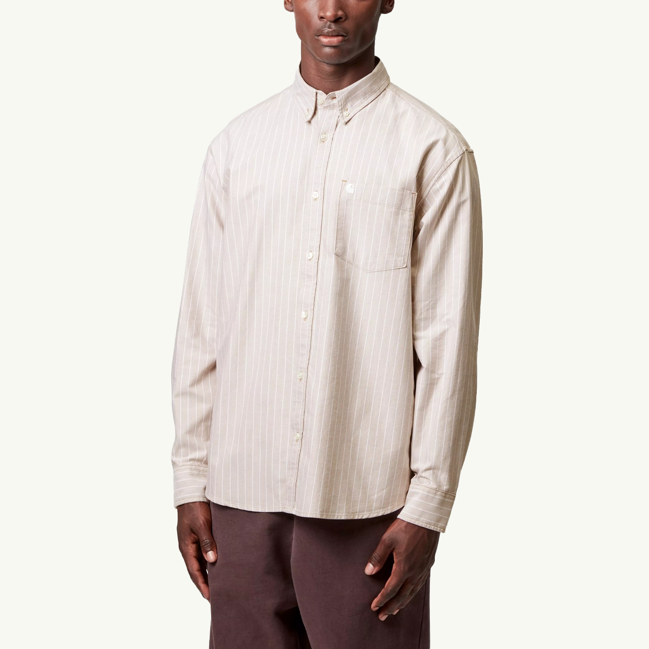 LS Cassel Shirt - Cassel Stripe/Peanut/White