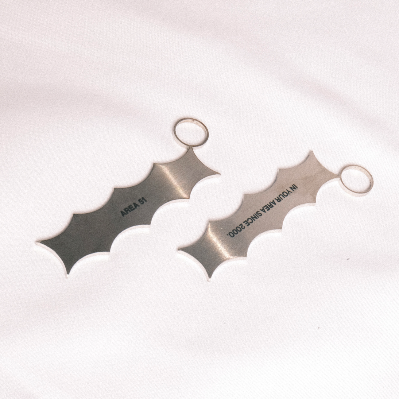 'In Your Area' Charm - Brushed Steel